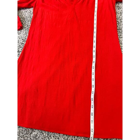 Ba&sh Track Grenadine Lady Dress Long Sleeve V Neck Shift Dress 1 Womens S Red - Picture 7 of 9